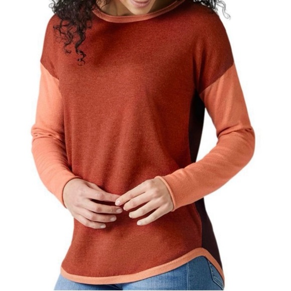 Smartwool Shadow Pine Colorblock Sweater Sz M Base Layer Gorpcore Cabincore Cozy - Picture 1 of 12